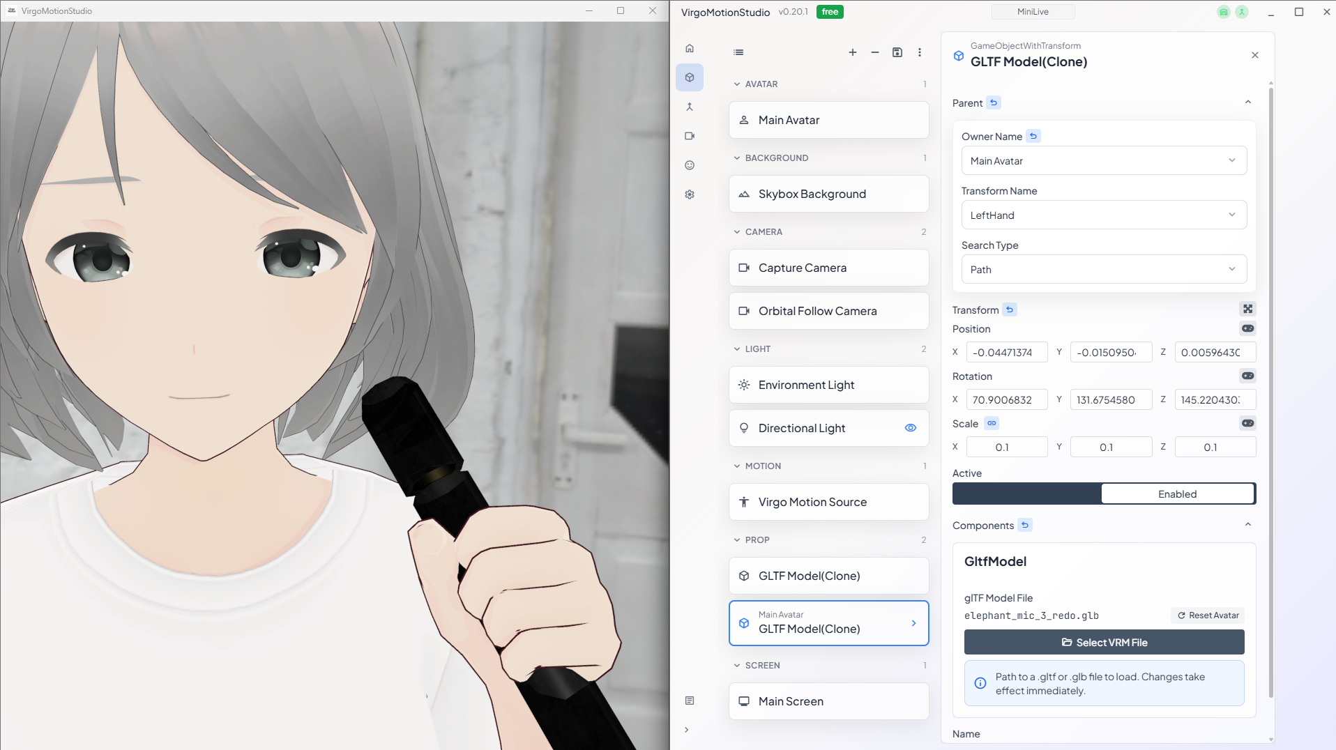 Toggle visibility with Active
